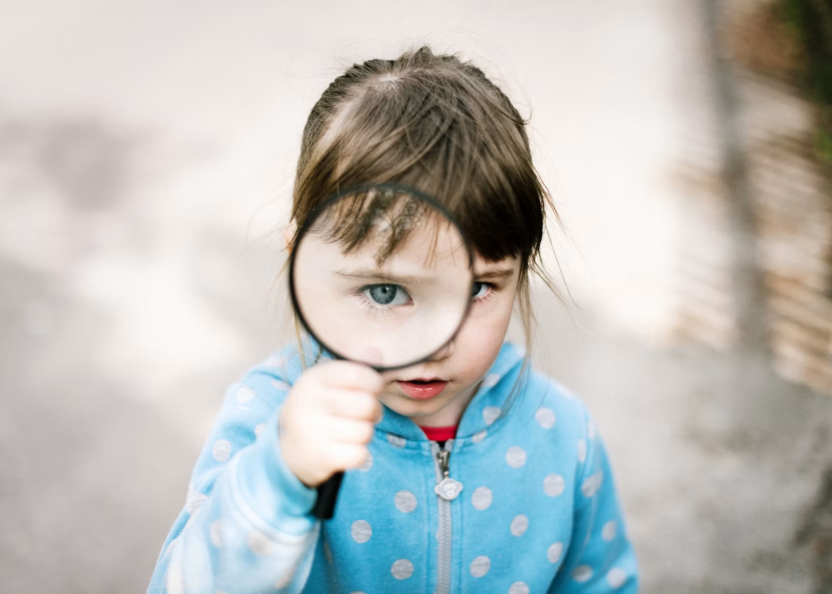 A curious young child